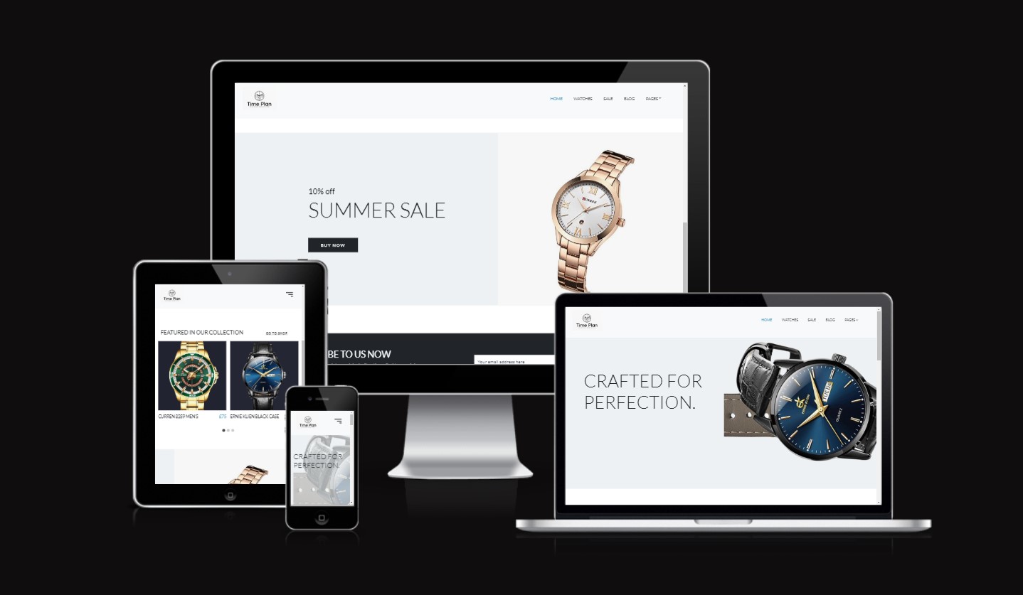 Timeplan e-commerce website for luxury watches designed by WebVision London